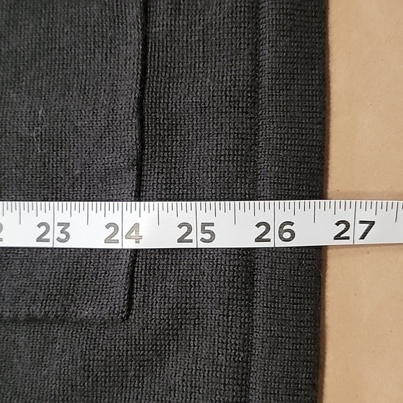 Michael Kors Size L Black Zip Front Cardigan Sweater, Wool Blend, EUC - Picture 9 of 11